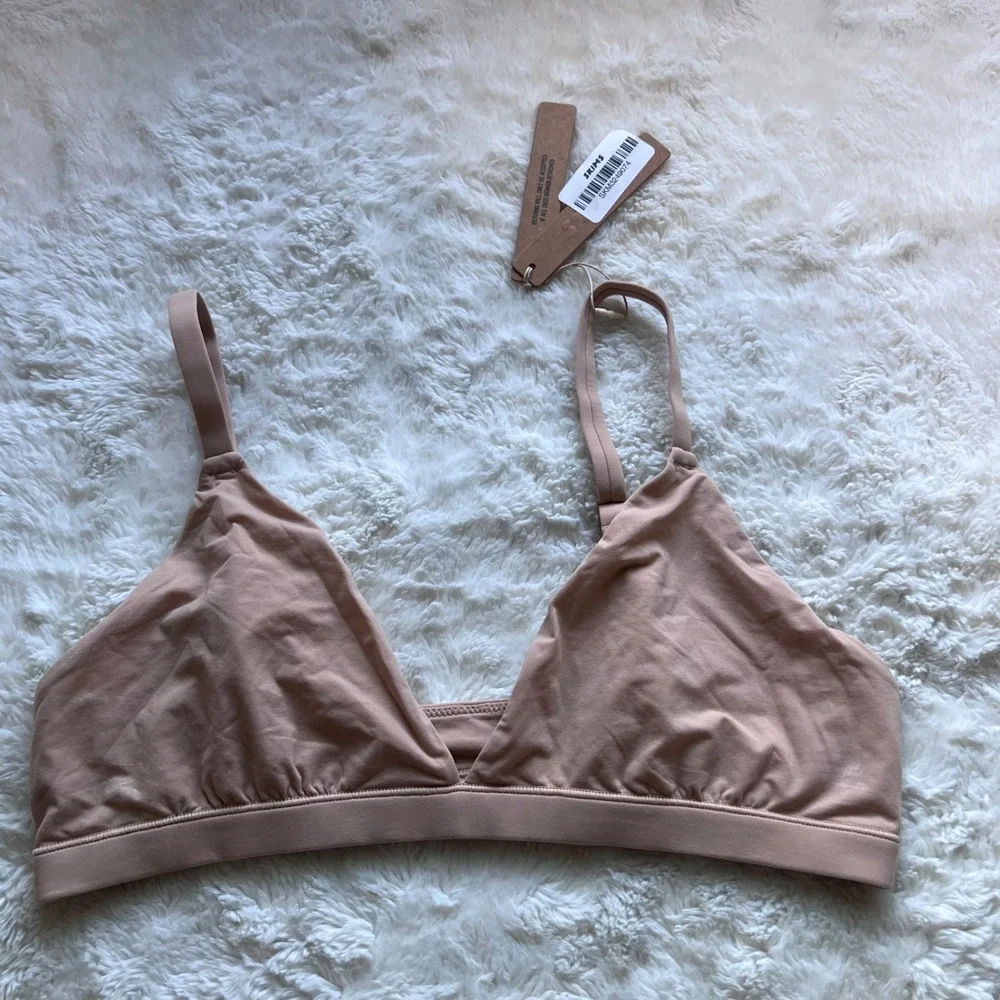Skims Fits Everybody Triangle Bralette Clay BR-TRI-2024 Women's Size Large NWT
